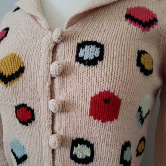 Ballet Pink Anthropologie Cardigan Candy Detail - Picture 2 of 6